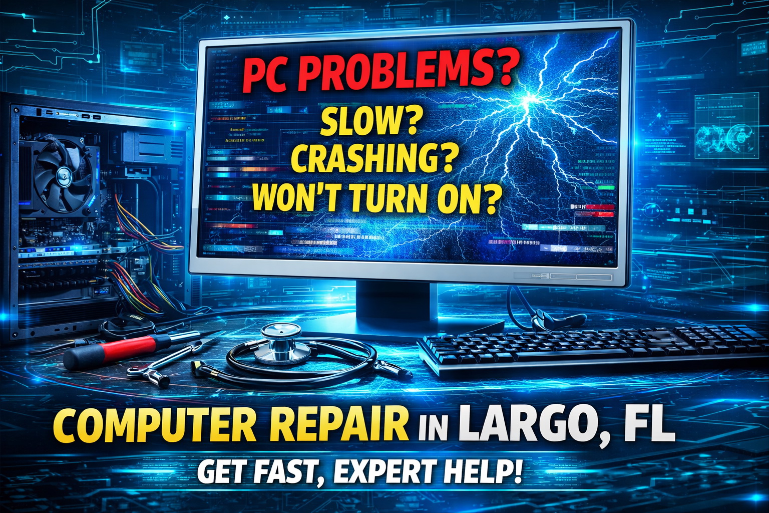 Computer Repair in Largo, FL – What to Do When Your PC Won’t Turn On