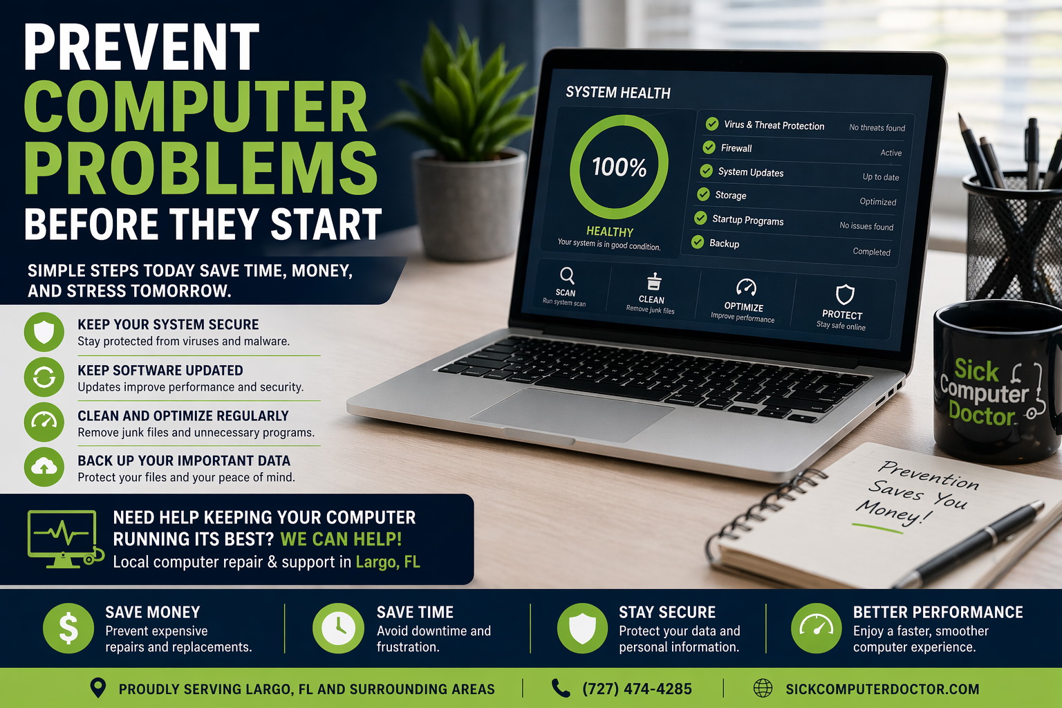 How to Prevent Computer Problems Before They Start (Largo, FL Guide to Avoid Costly Repairs)