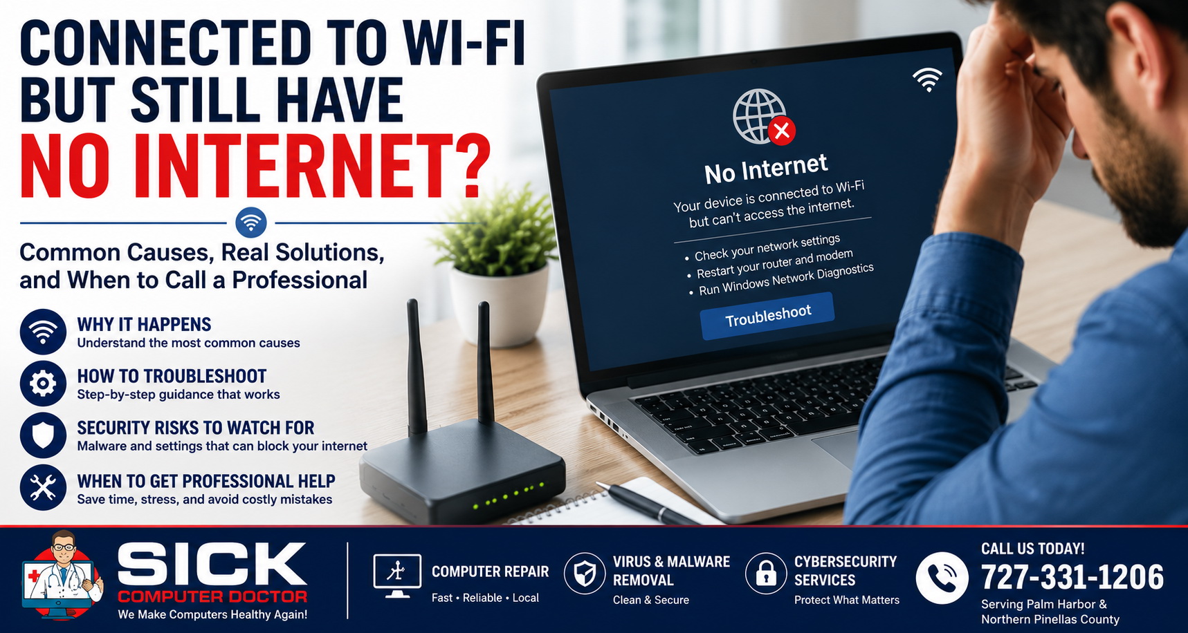 Why Your Computer Connects to Wi-Fi But Still Has No Internet